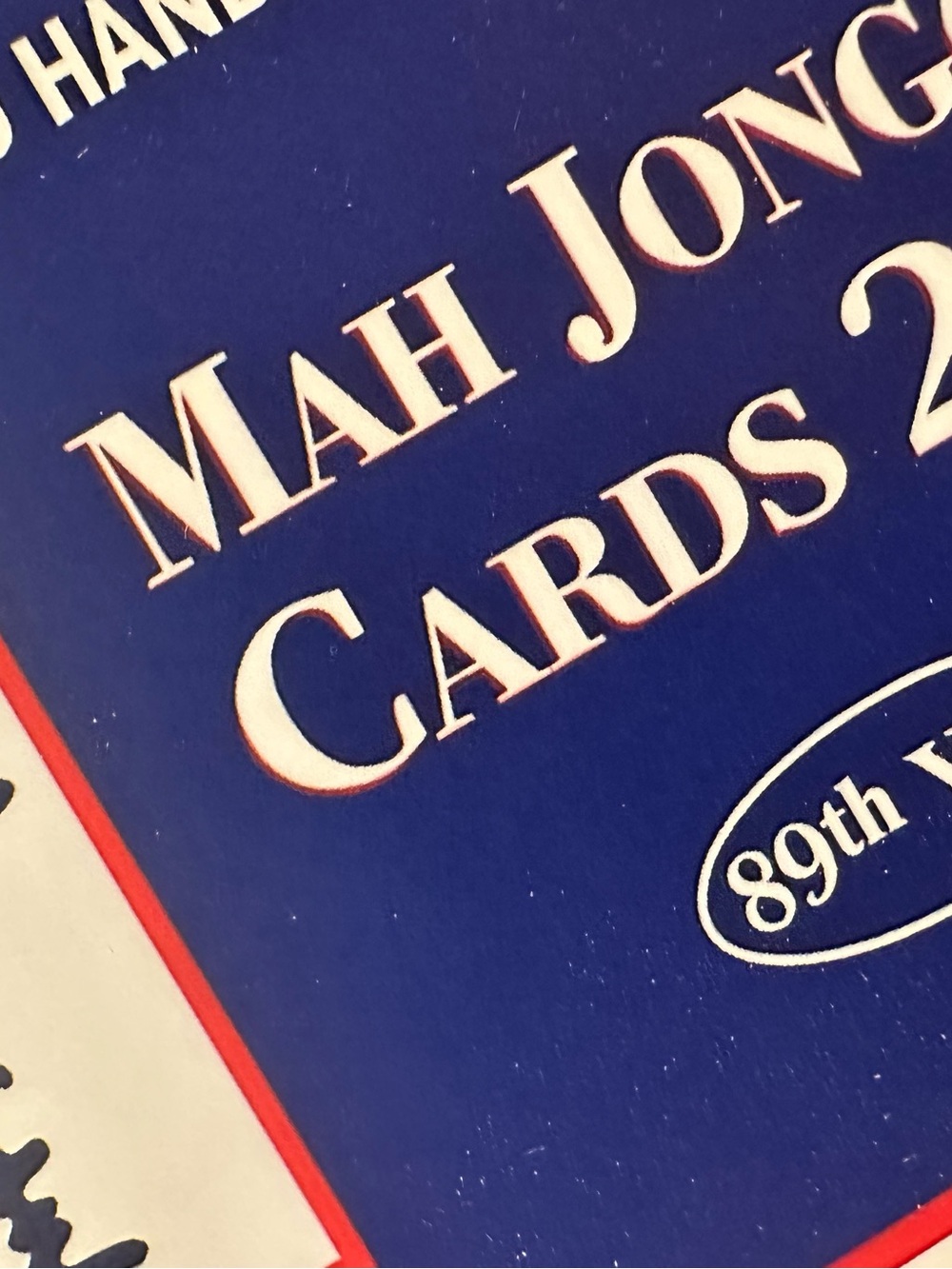 Mah Jongg Cards 2023 Edition - Blue